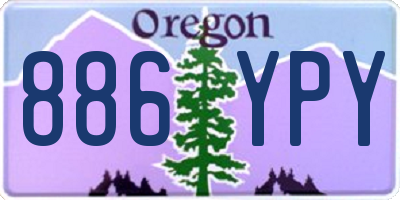 OR license plate 886YPY