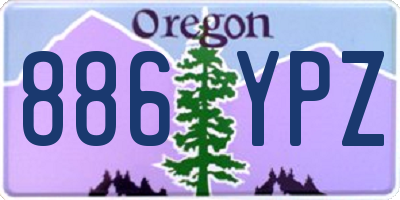 OR license plate 886YPZ