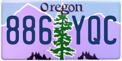 OR license plate 886YQC