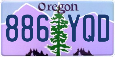 OR license plate 886YQD
