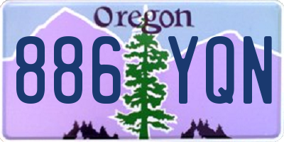 OR license plate 886YQN