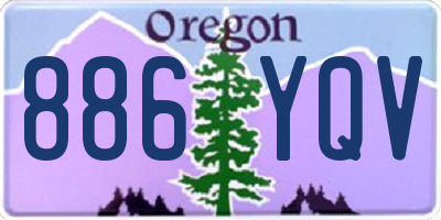 OR license plate 886YQV