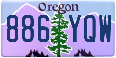 OR license plate 886YQW