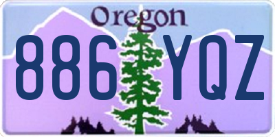OR license plate 886YQZ
