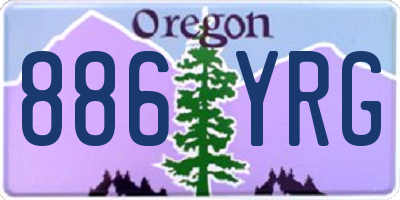 OR license plate 886YRG
