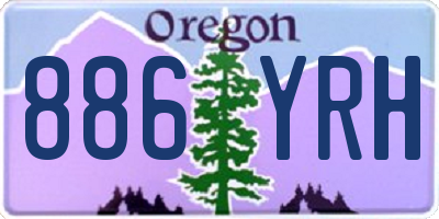 OR license plate 886YRH