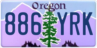 OR license plate 886YRK