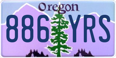 OR license plate 886YRS