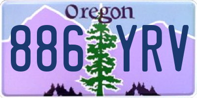 OR license plate 886YRV