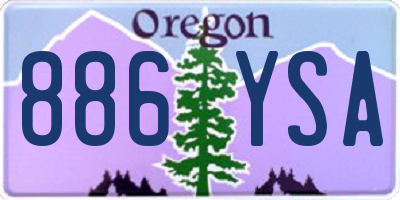 OR license plate 886YSA
