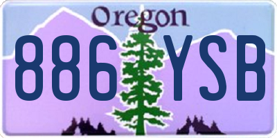 OR license plate 886YSB