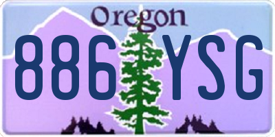 OR license plate 886YSG