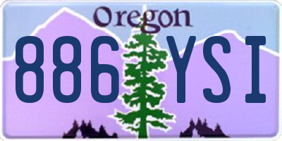 OR license plate 886YSI