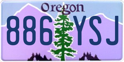 OR license plate 886YSJ