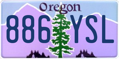 OR license plate 886YSL