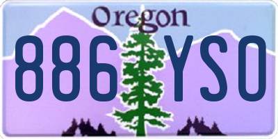 OR license plate 886YSO