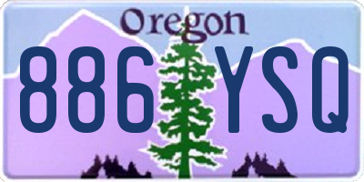 OR license plate 886YSQ