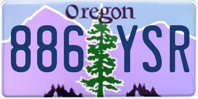 OR license plate 886YSR