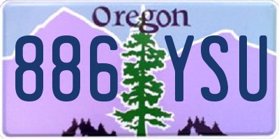 OR license plate 886YSU
