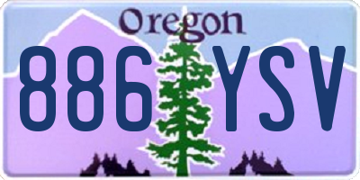 OR license plate 886YSV