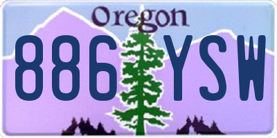 OR license plate 886YSW