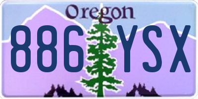 OR license plate 886YSX