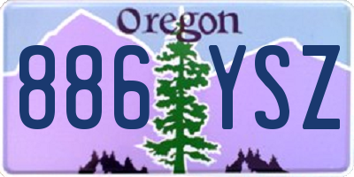 OR license plate 886YSZ