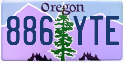 OR license plate 886YTE