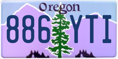 OR license plate 886YTI