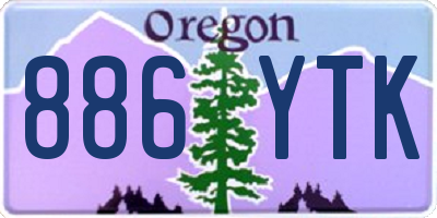 OR license plate 886YTK