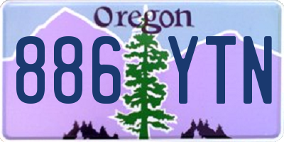 OR license plate 886YTN