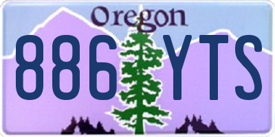 OR license plate 886YTS