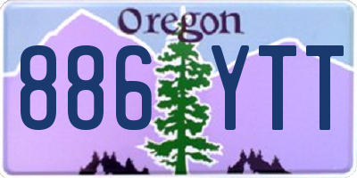 OR license plate 886YTT