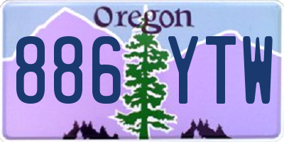 OR license plate 886YTW