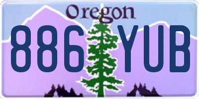 OR license plate 886YUB