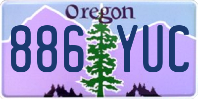 OR license plate 886YUC