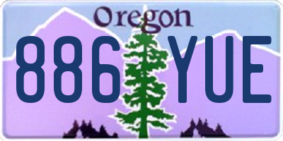 OR license plate 886YUE