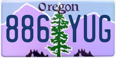 OR license plate 886YUG