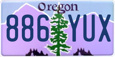 OR license plate 886YUX