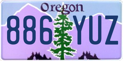 OR license plate 886YUZ