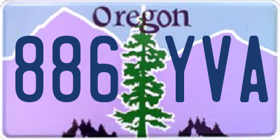 OR license plate 886YVA