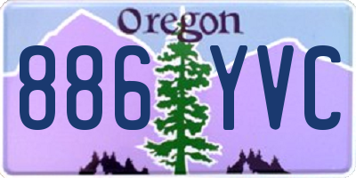 OR license plate 886YVC