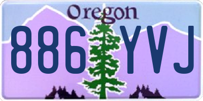 OR license plate 886YVJ
