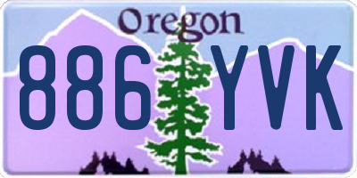 OR license plate 886YVK