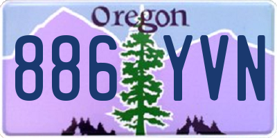 OR license plate 886YVN