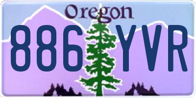 OR license plate 886YVR