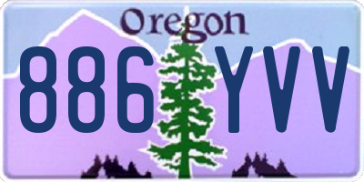 OR license plate 886YVV