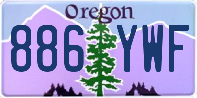 OR license plate 886YWF
