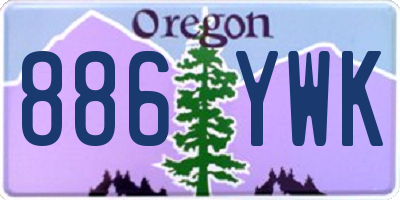 OR license plate 886YWK