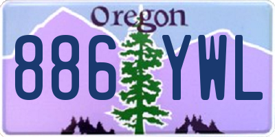 OR license plate 886YWL